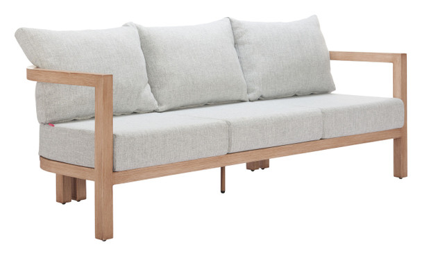 Leto Gray Aluminum and Olefin Sofa for Outdoor Use