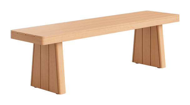 Nimone Natural Acacia Wood Bench for Outdoor Use