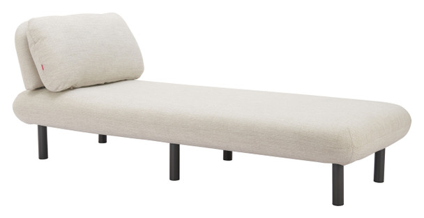 Aperto Beige Aluminum and Olefin Chaise for Outdoor Use