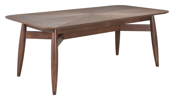 Silea Espresso Rubberwood Rectangular Dining Table