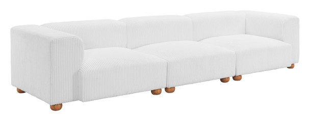 Tayte White Poplar Wood and Rubberwood Sofa
