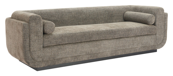 Sereneu Green Tweed Steel and Polyester Sofa