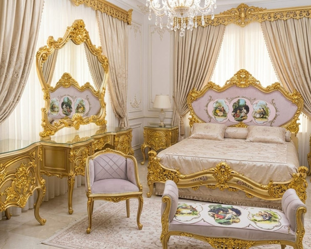 The Monarch Heritage Hand-Painted Bedroom Masterpiece