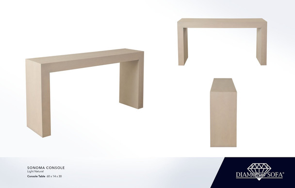 Sonoma Console Console Table, Light Natural, 60 in. W x 14 in. D x 30 in. H