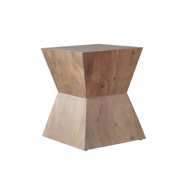 Nara End Table, Caramel, 18-Inch W x 18-Inch D x 22-Inch H, Fully Assembled