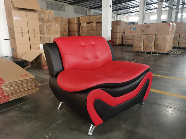 Black Recycled Leather Accent Armchair with Curved Back and Chrome Legs