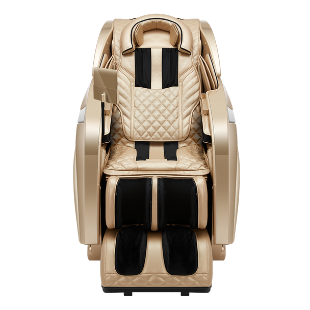A08S Champagne Full-Body Massage Chair with Coordinated Lower Section and Corner