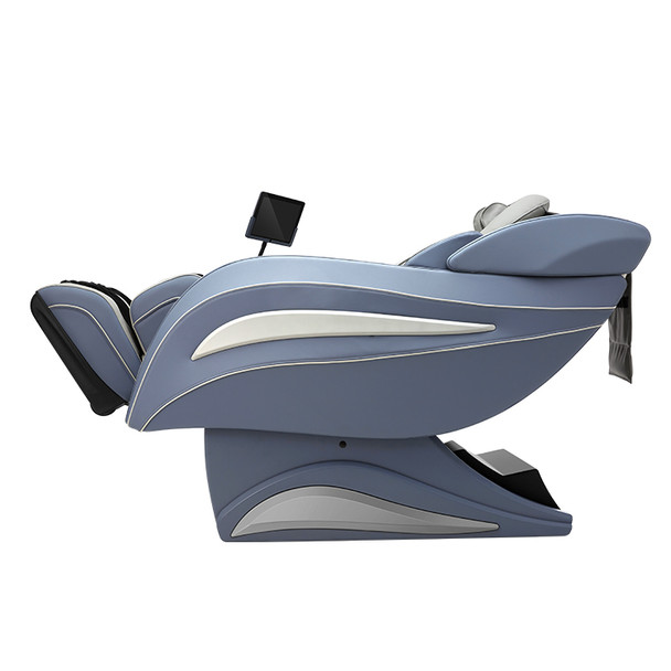 A09S Blue Full-Body Massage Chair with Coordinated Lower Section and Seat Arm