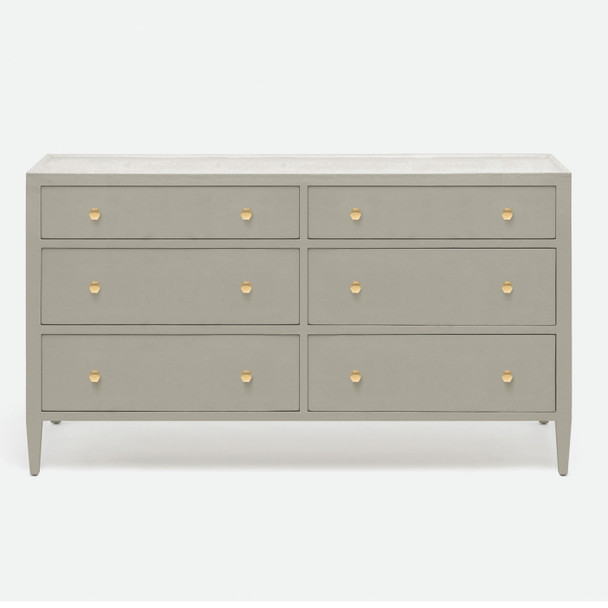 Jarin 60-Inch Dresser - Light Gray Faux Belgian Linen