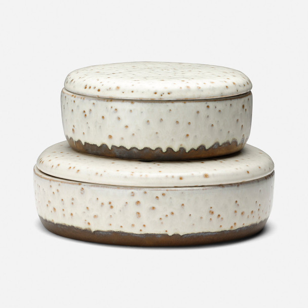 Caroline 26-Piece Box Set - White and Rustic Bronze Earthenware - Set Of