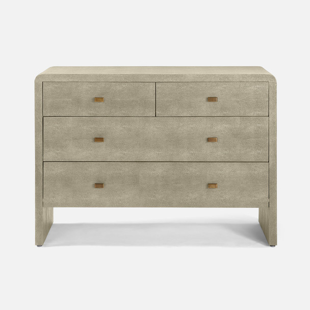 Harlow 48-Inch Dresser - Sand Realistic Faux Shagreen