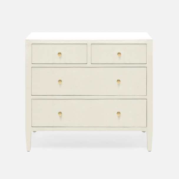 Jarin 36-Inch White Faux Belgian Linen Dresser