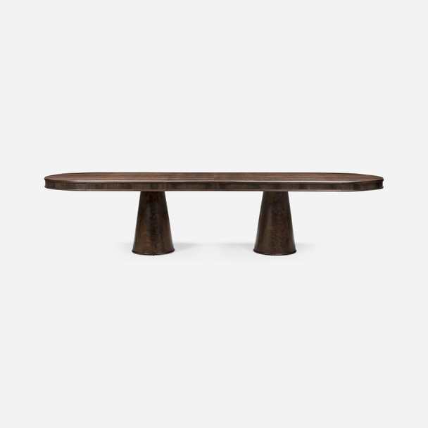Holland 136-Inch Extension Dining Table - Burnt Umber Walnut