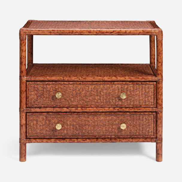 Morel 30-Inch Nightstand - Red Tortoise Rattan