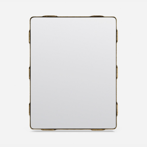 Colsen 30-Inch Mirror - Antiqued Brass Hand Hammered Iron