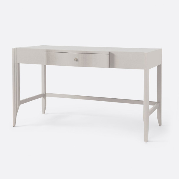 Essery Desk - French Gray Faux Raffia (54 x 24 x 31 Inches)