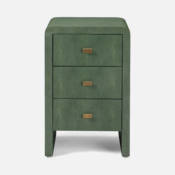 Harlow 18-Inch Nightstand - Juniper Realistic Faux Shagreen