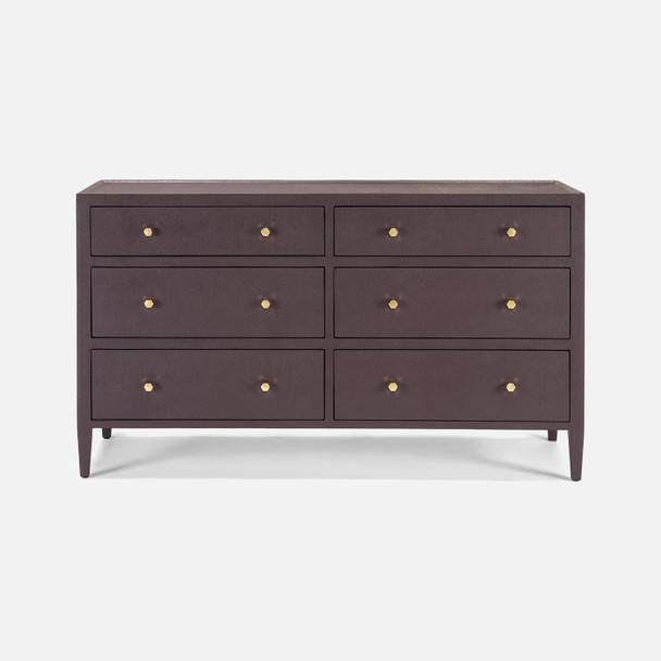 Jarin 60-Inch Dresser - Aubergine Faux Belgian Linen