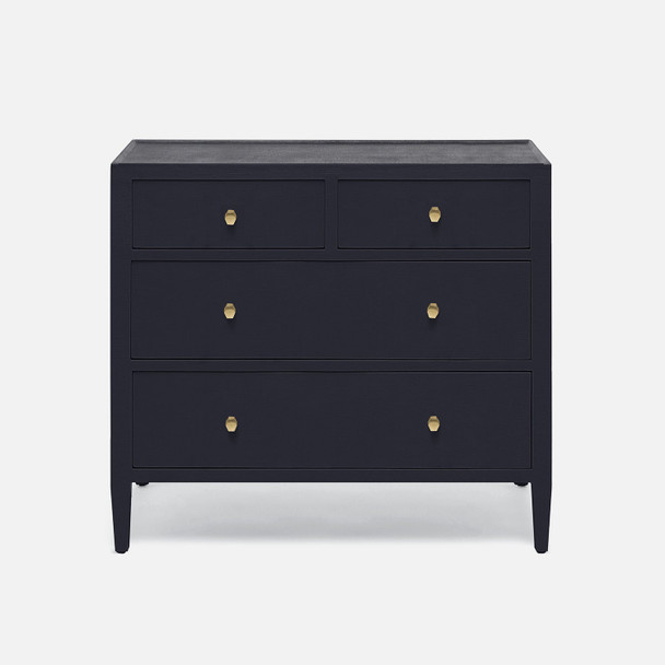 Jarin 36-Inch Dark Navy Faux Belgian Linen Dresser