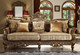 HD-610 Antique Gold And Perfect Brown Victorian Upholstered Sofa