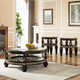 HD-1208 Black Enamel With Gold Highlights Traditional End Table