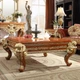 HD-8024 Cedar Red with Gold Highlight 3-Piece Traditional Coffee Table Set