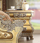 HD-8016 BED Bright Gold 4-Piece Traditional Bedroom Furniture Set