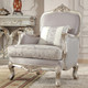 HD-2662 Silver 3-Piece Classic European Upholstered Sofa Set