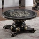 HD-328B Black Enamel with Gold Highlights 3-Piece Traditional Coffee Table Set