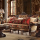 HD-39 Dark Cherry Mahogany 3-Piece Traditional Sofa Set