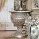 HD-8088 Silver with Gold Highlight 4-Piece Traditional Bedroom Furniture Set