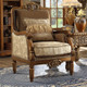 HD-610 Antique Gold and Perfect Brown 3-Piece Traditional Sofa Set