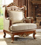 HD-821 Cedar Red with Gold Highlight 3-Piece Traditional Sofa Set