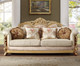 HD-821 Cedar Red with Gold Highlight 3-Piece Traditional Sofa Set