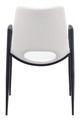 Desi White (Set of 2) Steel and Polyurethane Dining Chair