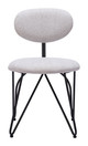 Novi Dove Gray (Set of 2) Steel and Polyester Dining Chair