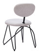 Novi Dove Gray (Set of 2) Steel and Polyester Dining Chair