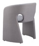 Rosyth Slate Gray Steel and Polyurethane Dining Chair