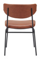 Charon Vintage Brown (Set of 2) Steel and Polyurethane Dining Chair