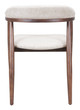 Goka Beige & Walnut Rubberwood and Polyester Dining Chair