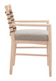 Wezly Gray (Set of 2) Rubberwood and Polyester Dining Chair