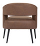 Berkeley Vintage Brown Steel and Polyester Accent Chair