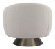Modan Misty Gray Steel and Polyester Swivel Chair