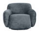 Boble Storm Gray Polyester Swivel Chair