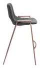 Desi Black & Walnut (Set of 2) Steel and Polyurethane Counter Stool