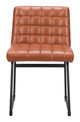 Pago Brown (Set of 2) Steel and Polyurethane Dining Chair