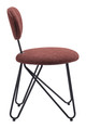 Novi Maroon Brown (Set of 2) Steel and Polyester Dining Chair