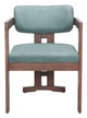 Poly Moss Gray & Walnut Rubberwood and Polyester Dining Chair