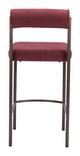 Livorno Red & Bronze (Set of 2) Steel and Polyester Counter Stool