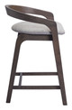 Troy Dove Gray & Espresso (Set of 2) Rubberwood Counter Stool